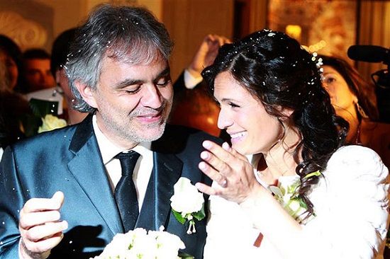 Andrea Bocelli Wife Veronica Berti wedding picture