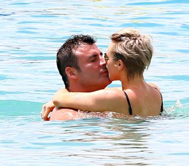 Lucy Griffiths with her bf. in Swimming pool    