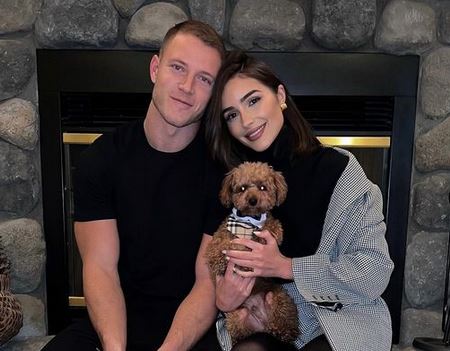 Who is Christian Mccaffrey wife Olivia Culpo? Net worth, salary