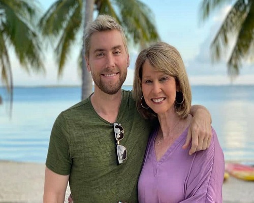 Lance Bass with his mother