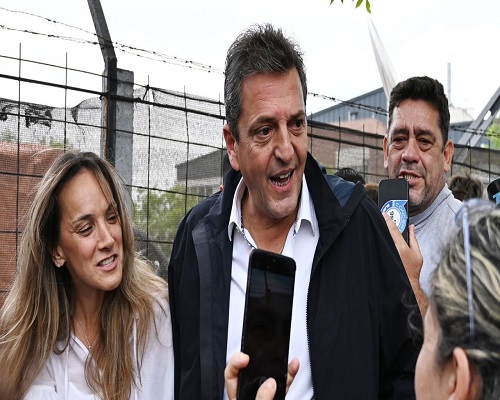 Sergio Massa's with his wife Malena Galmarini