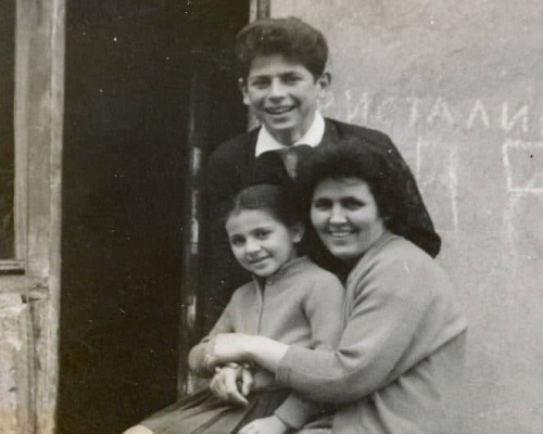 Kristalina Georgieva with her mother and brother 