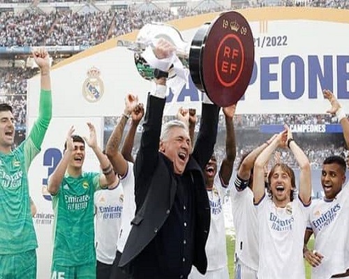 Carlo Ancelotti's with his awards
