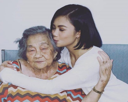 Louriza Tronco with her grandmother