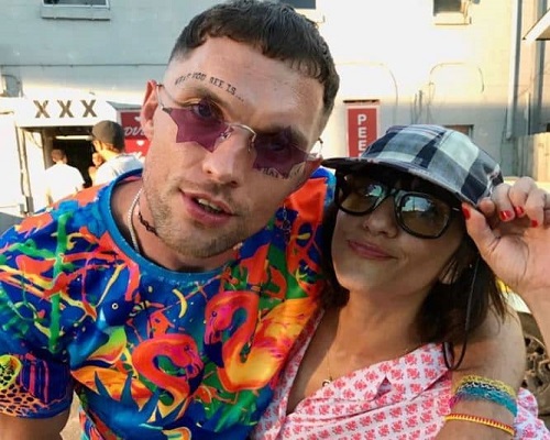 Ed Skrein with his co-star Ana Lily Amirpour