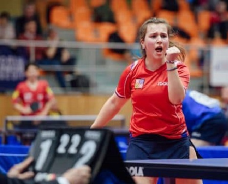 A young table tennis player Helena Sommerova