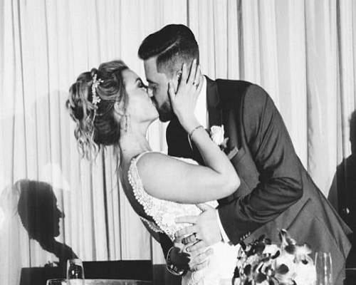 Emma Miskew with her husband