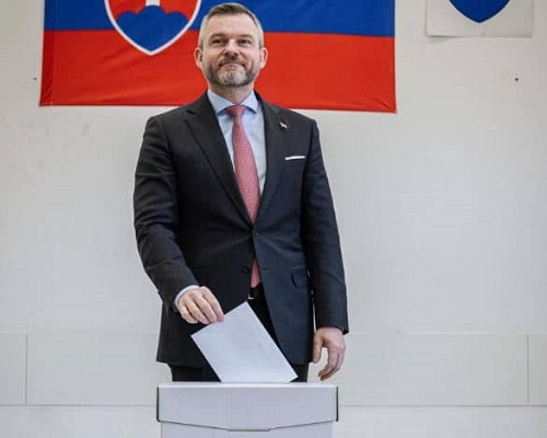  The president-elect of Slovakia Peter Pellegrini
