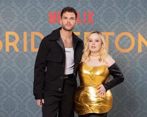 Nicola Coughlan with her friend Luke Paul