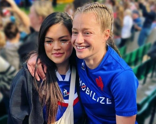 Emilie Boulard with her partner