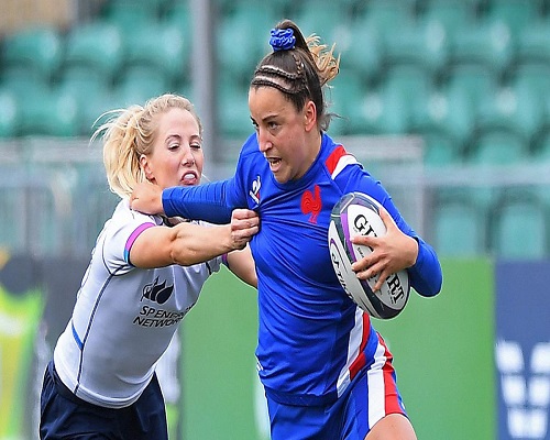French rugby union player Alexandra Chambon
