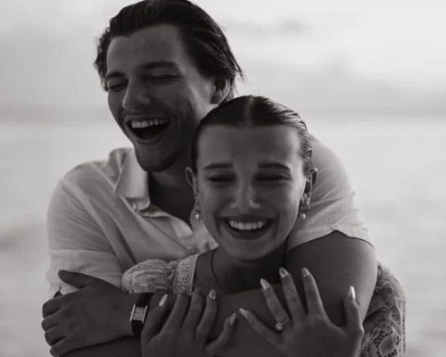 Millie Bobby Brown with her sweetheart
