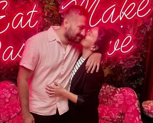 Karolina Kowalkiewicz with her sweetheart