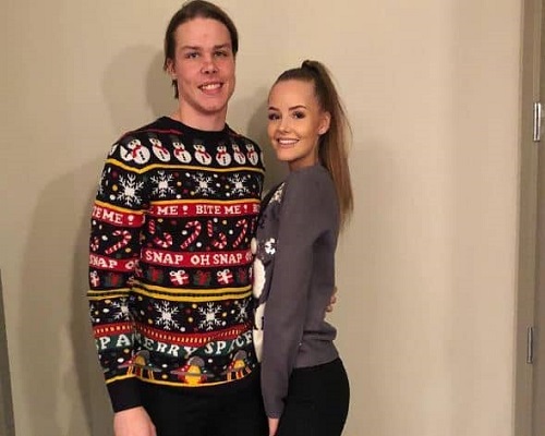 Miro Heiskanen with his sweetheart