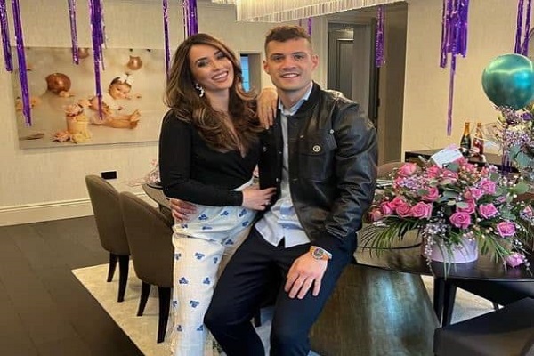 Granit Xhaka with his sweetheart
