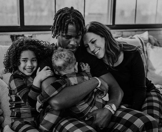 Jrue Holiday's Wife with their children