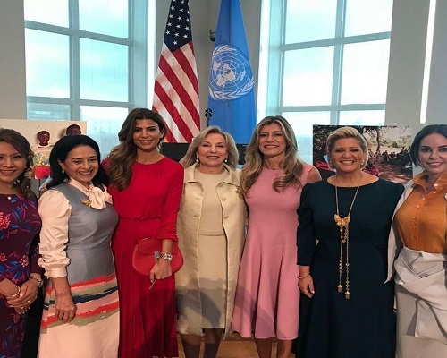 Begoña Gomez with relatives