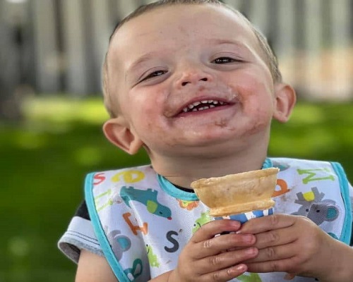 Levi, the three-year-old, is an ice cream lover