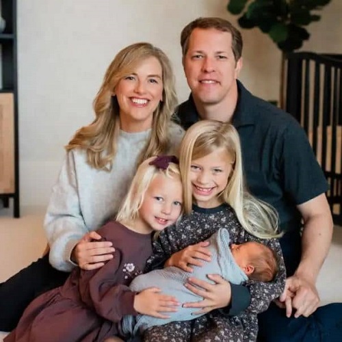 Brad Keselowski with his wife and kids