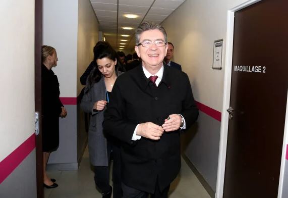 Jean-Luc Mélenchon and Sophia Chikirou