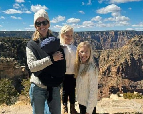 Brad Keselowski's wife Paige Keselowski with her children