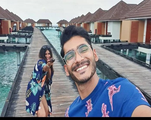 Having fun in the Maldives with his spouse, Vishak Nair