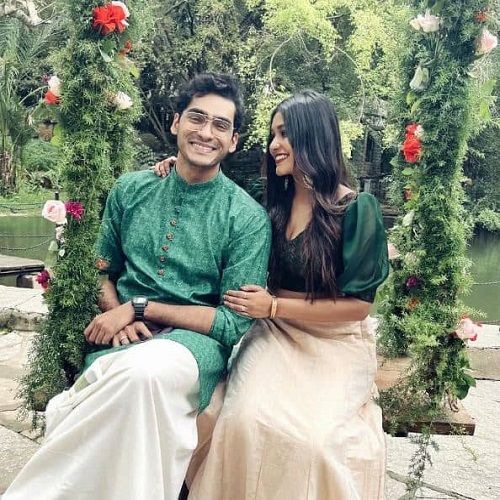 Vishak Nair with his sweetheart