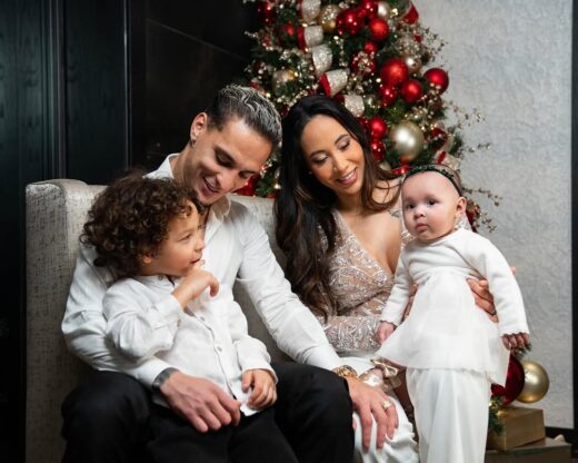 Antony Matheus with his Girlfriend Rosilene and two children