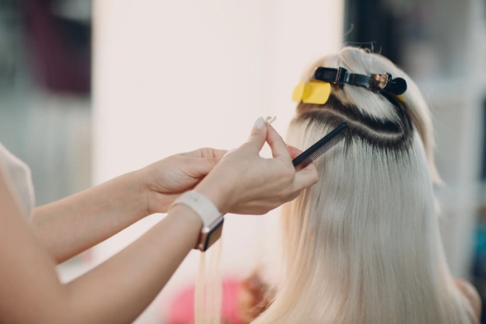 average salon time for extensions