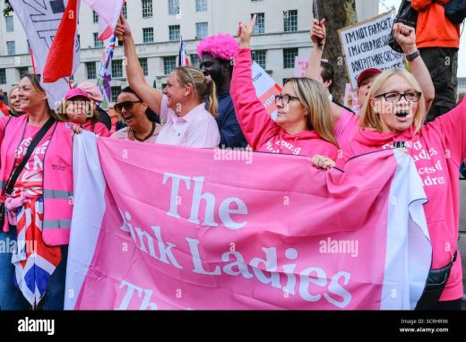 The Pink Ladies Protests in uk